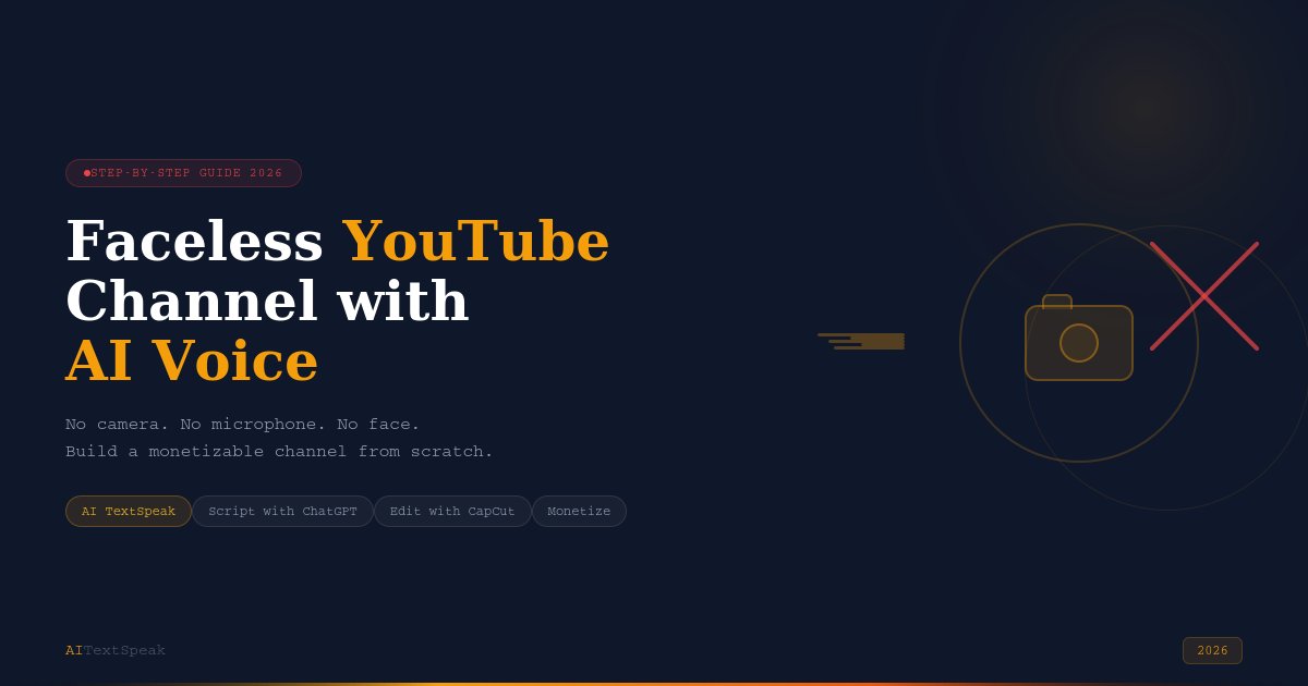 How to Make a Faceless YouTube Channel with AI Voice in 2026 | AI TextSpeak